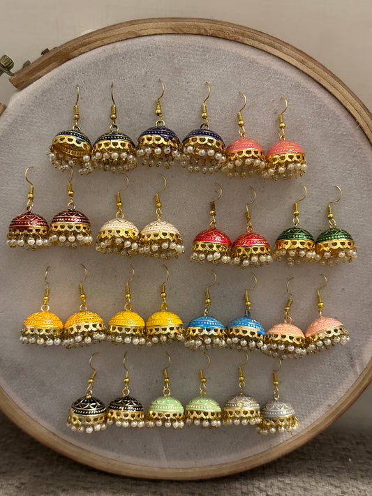 Meenakhari Jhumki Set