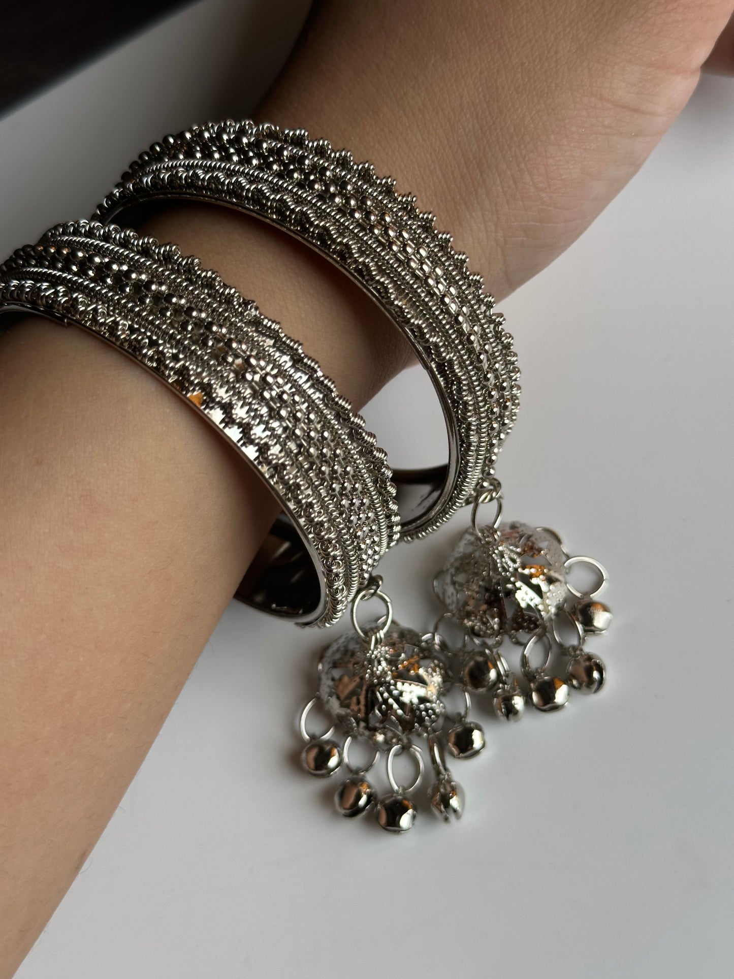 Silver Zeba Bangles