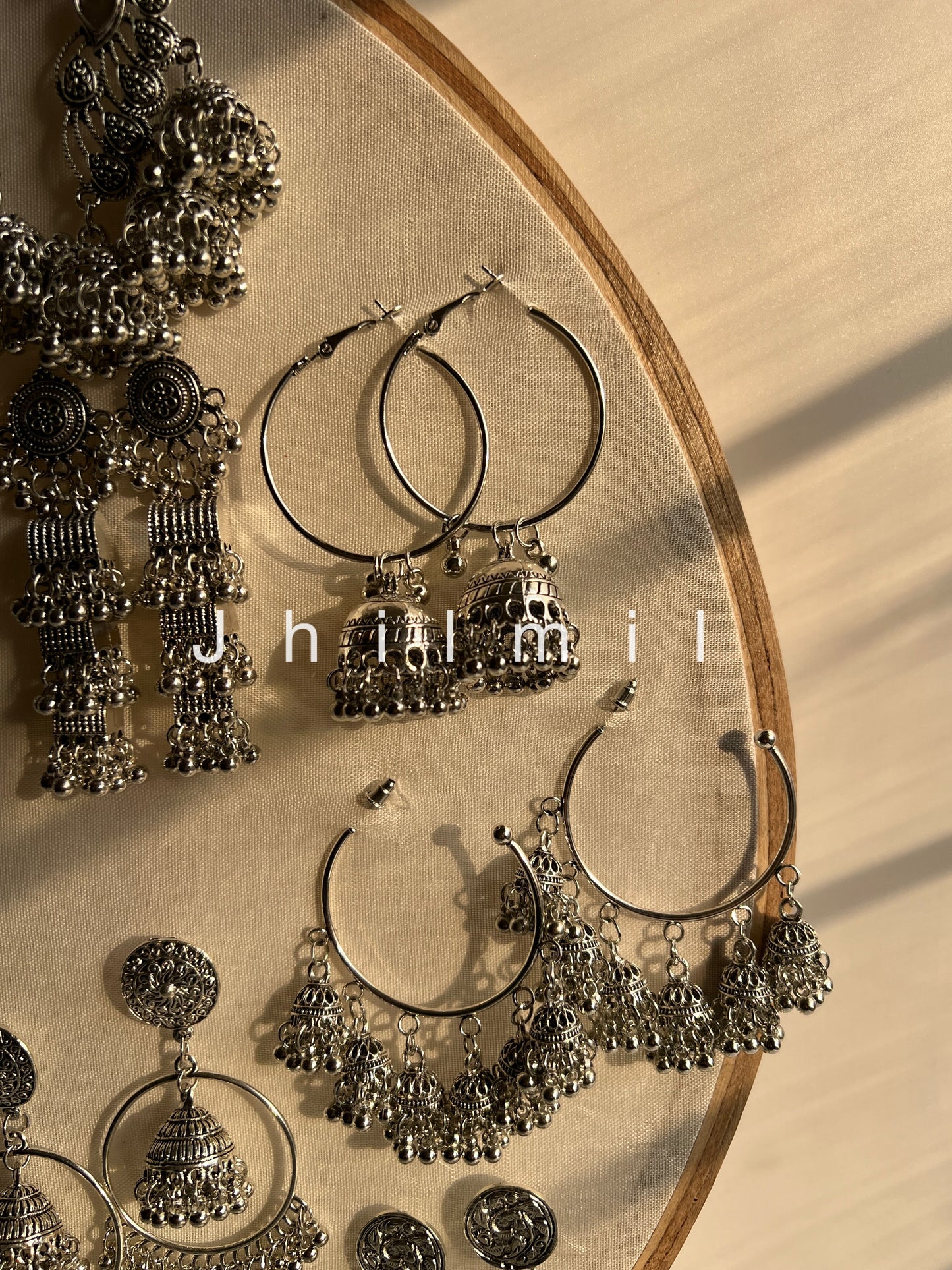 New Silver Ethnic Jhumkas