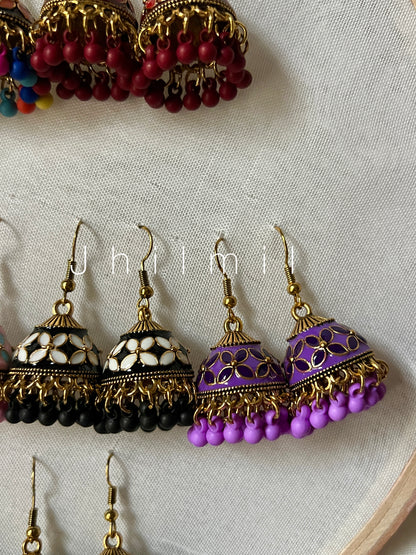 Cute painted jhumkis