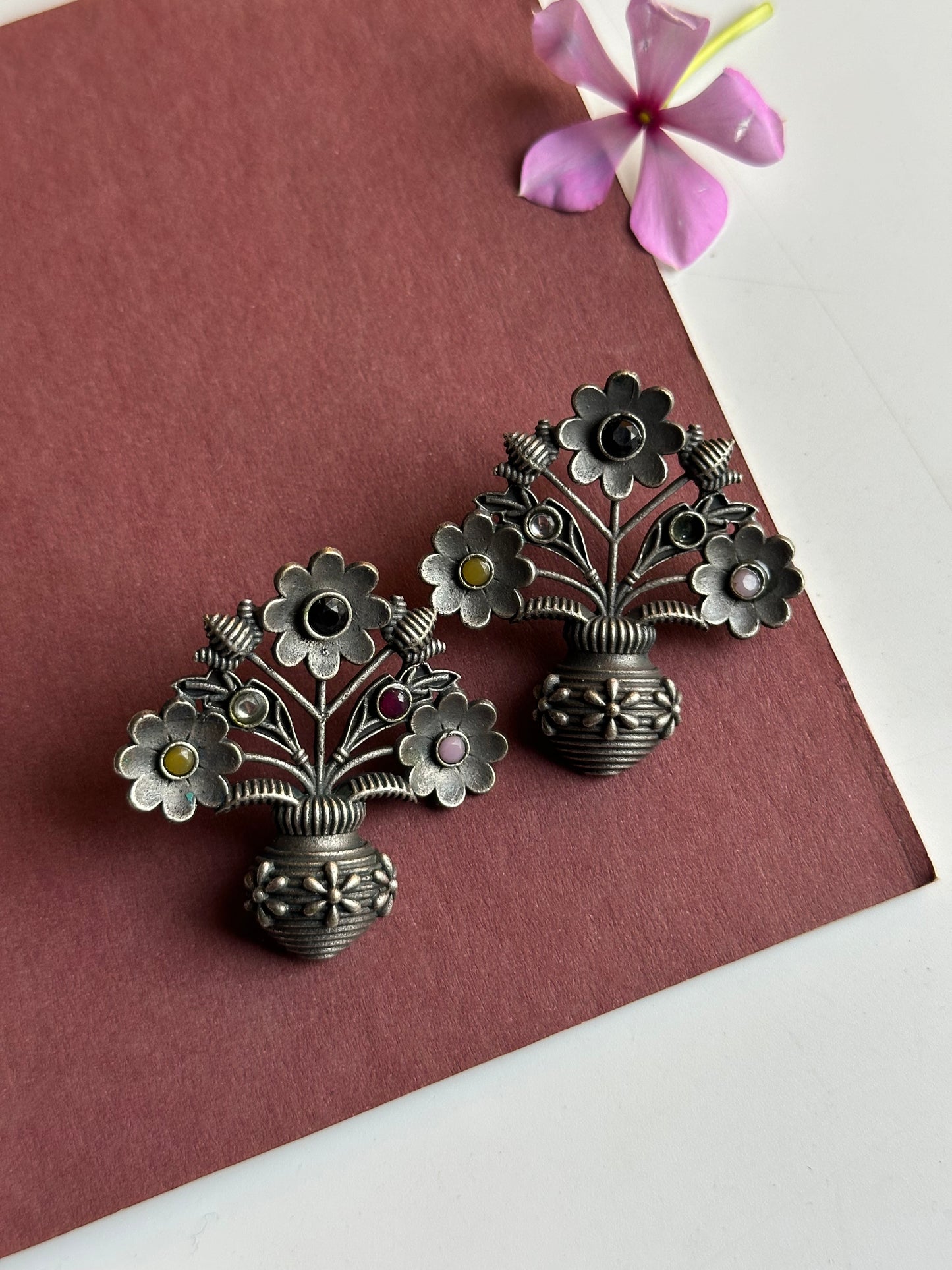 Cute Flower pot earrings