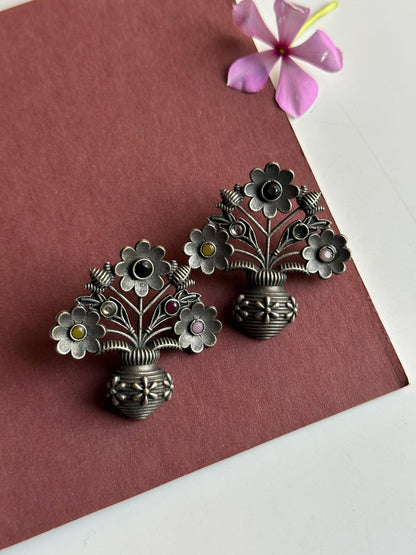 Cute Flower pot earrings