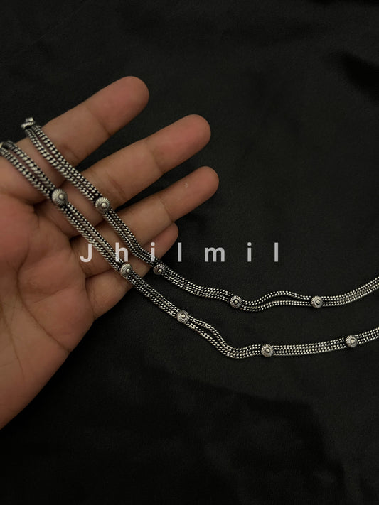 Double chain Anklet