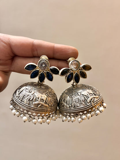 Half Flower Jhumka