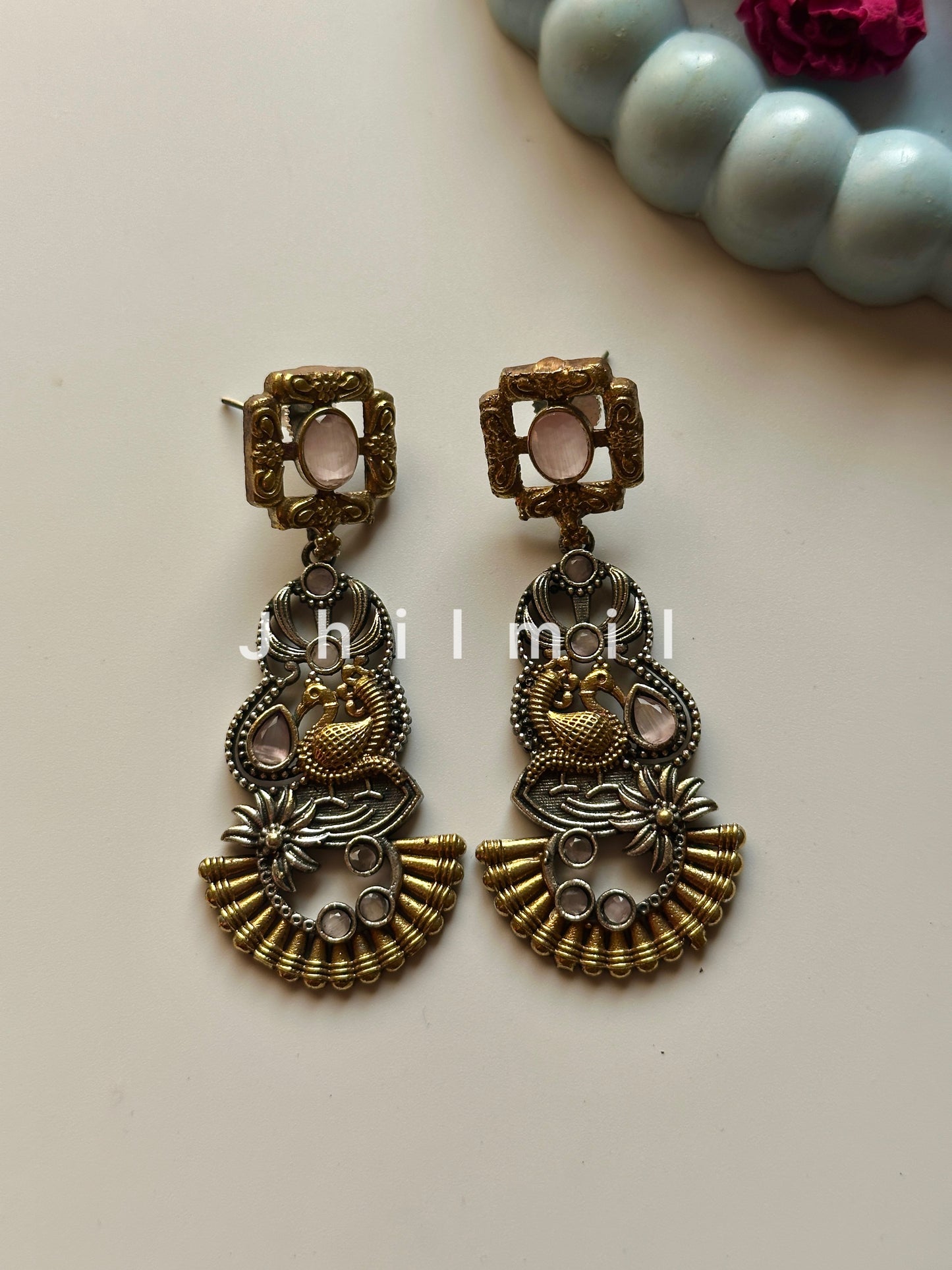 Zarish Dual Tone Earrings