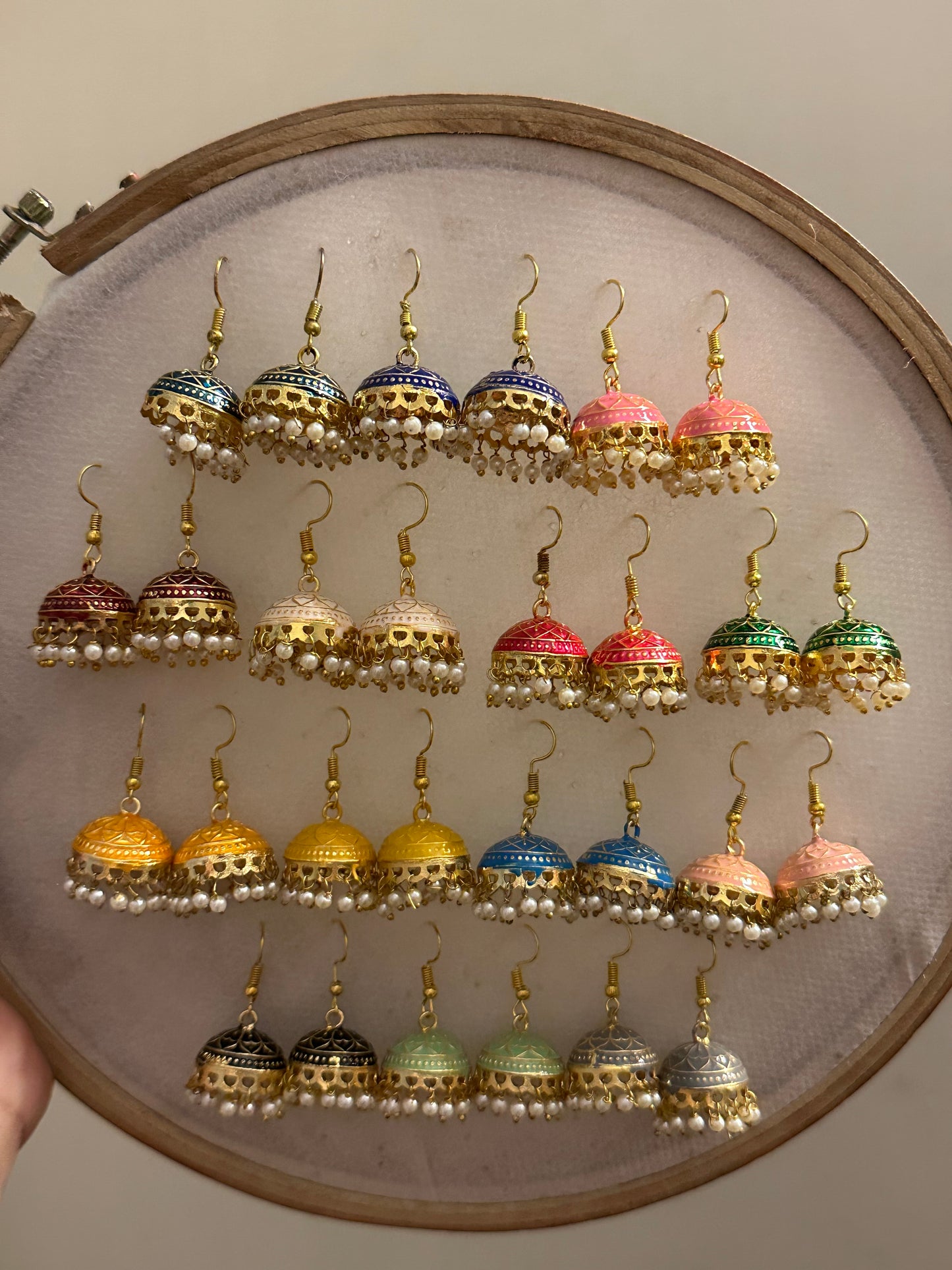 Meenakhari Jhumki Set
