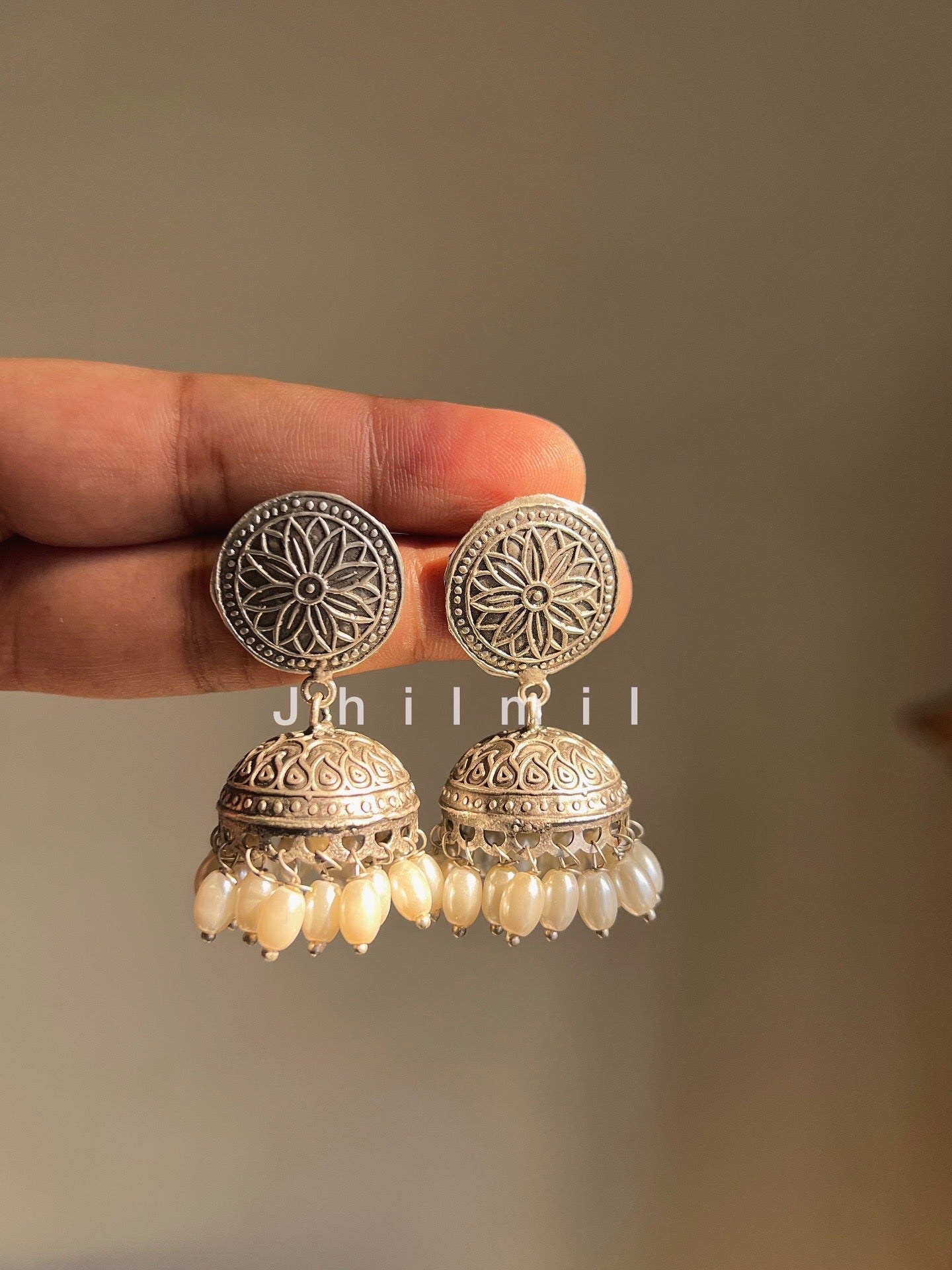 Silver Brass Earrings