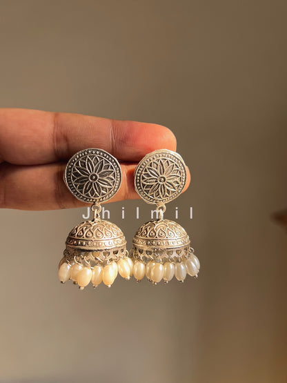 Silver Brass Earrings