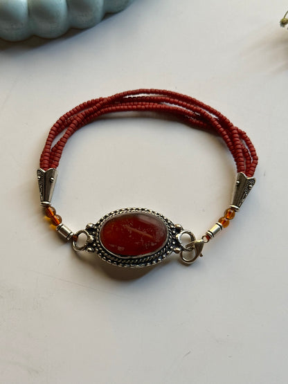 Oval Afghan Beaded Bracelet