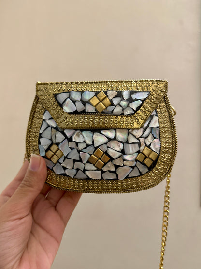 Medium Golden Seep Clutch Design 2