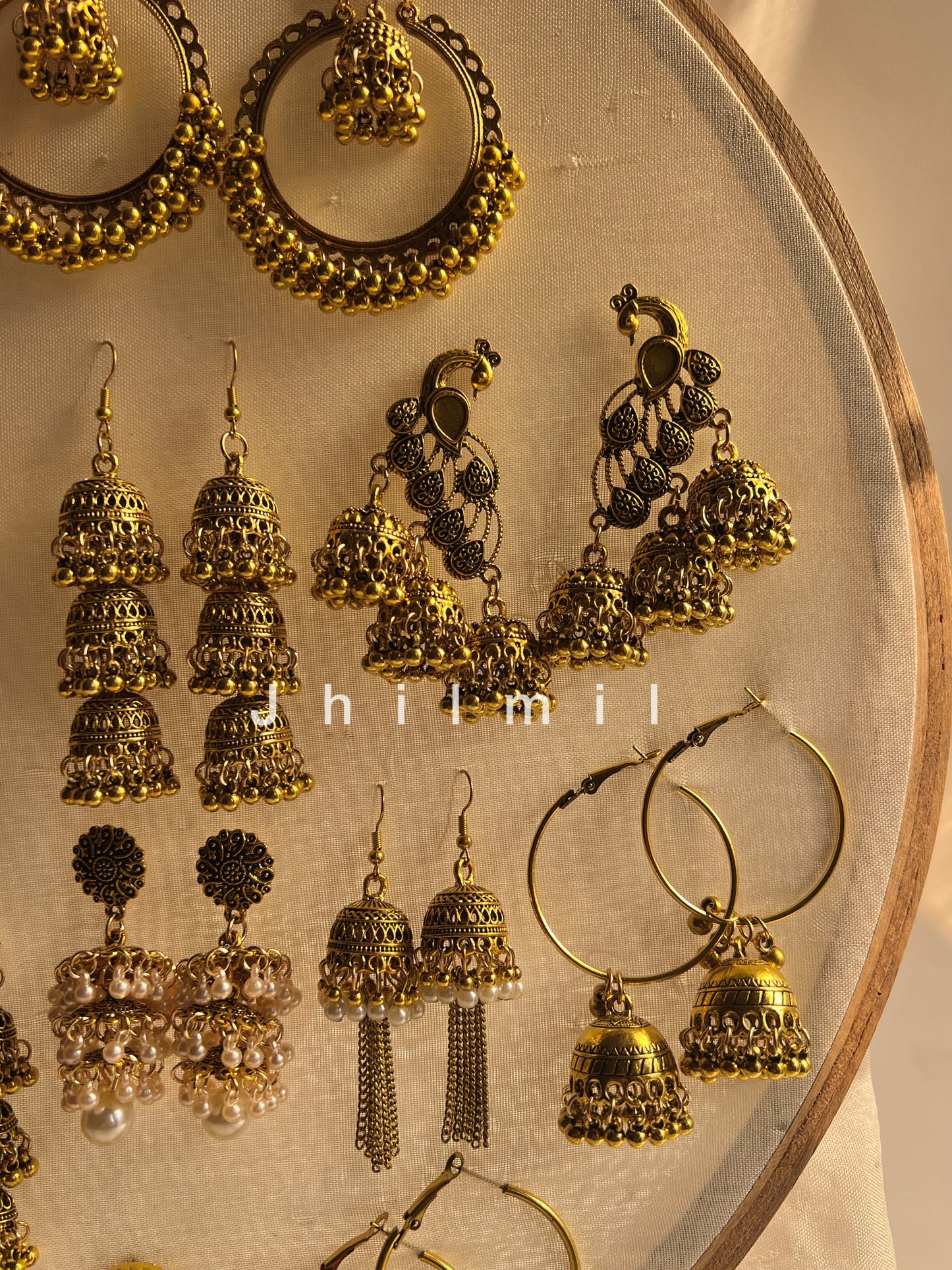 Golden Ethnic Jhumkas