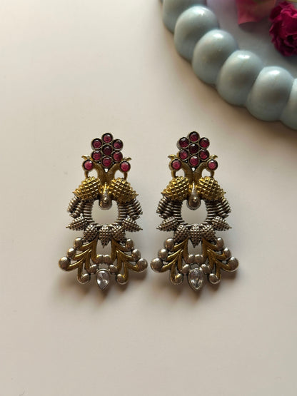 Peacock Dual Tone Studs
