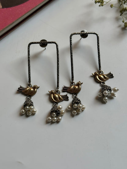 Dual Tone Bulbul Earrings