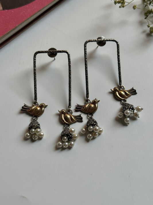 Dual Tone Bulbul Earrings