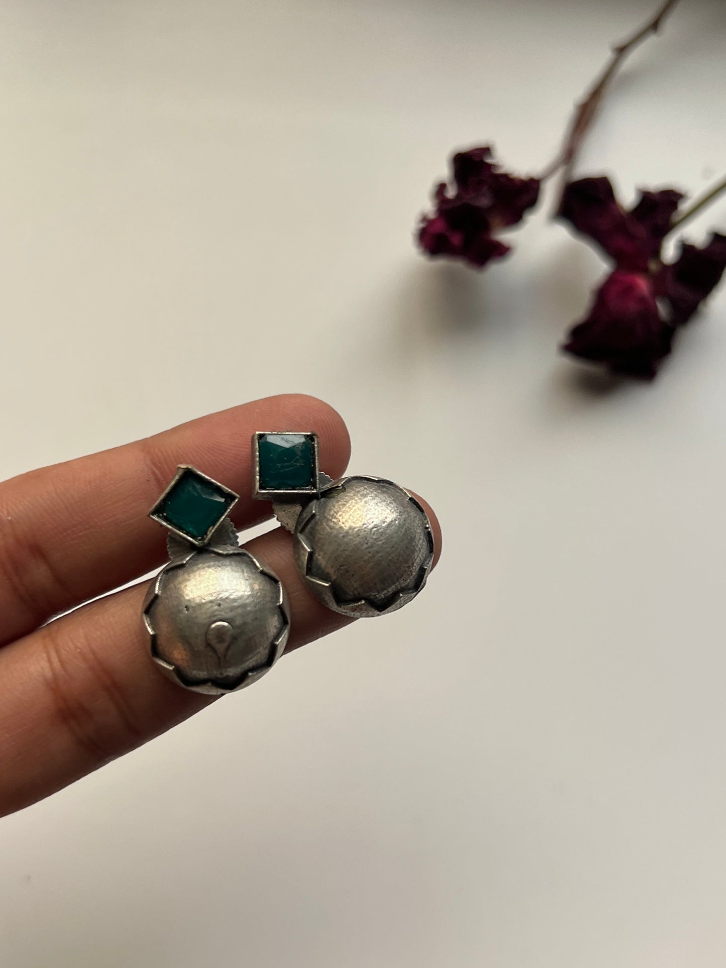 Stone Brass Studs