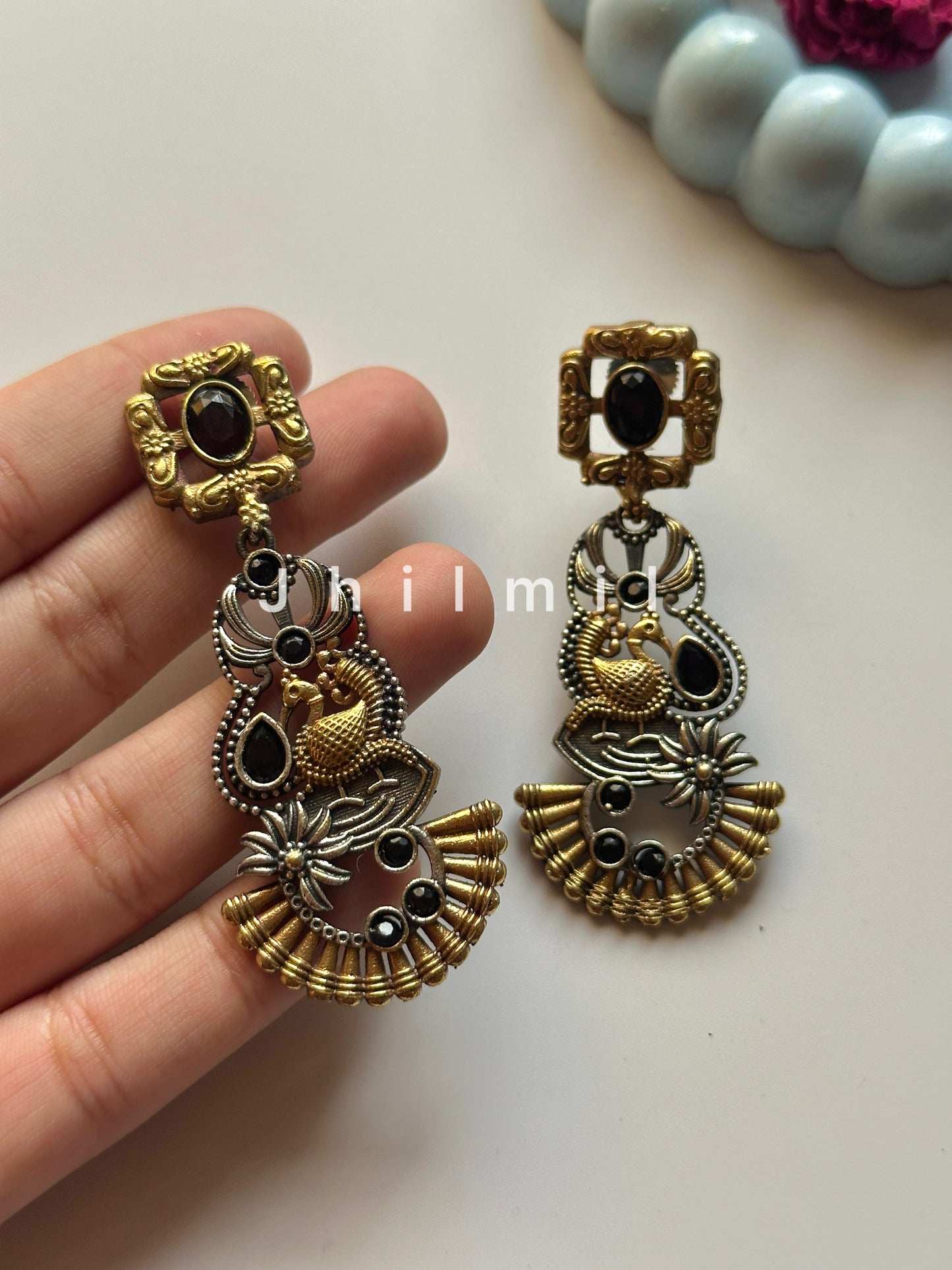 Zarish Dual Tone Earrings