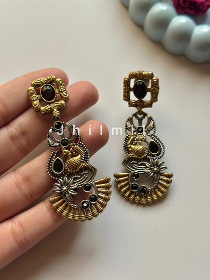 Zarish Dual Tone Earrings