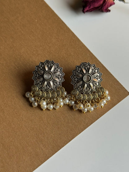 Dual Tone Phool Studs