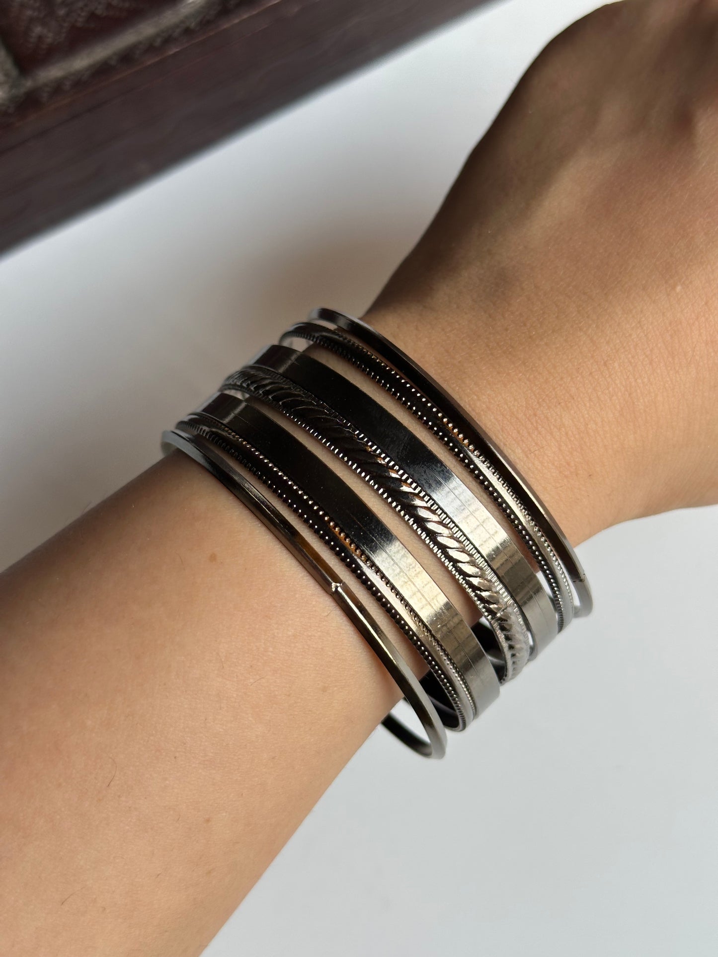 Charms Metal Bangles - Black