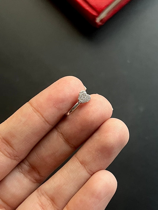 Silver Heart Nosepin