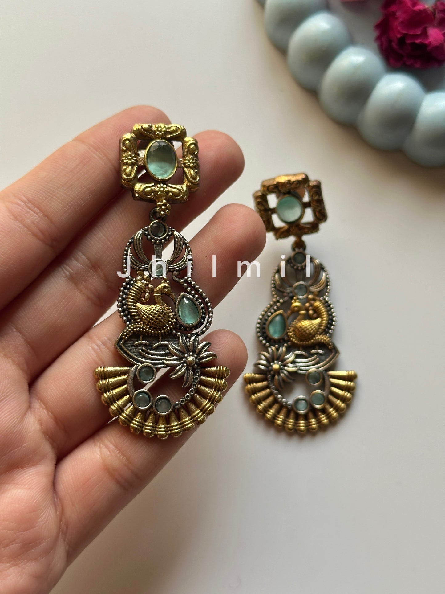 Zarish Dual Tone Earrings