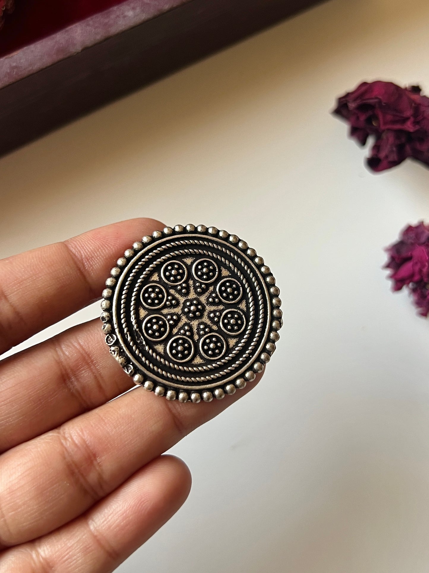 Adjustable Oxidized Ring Design 20