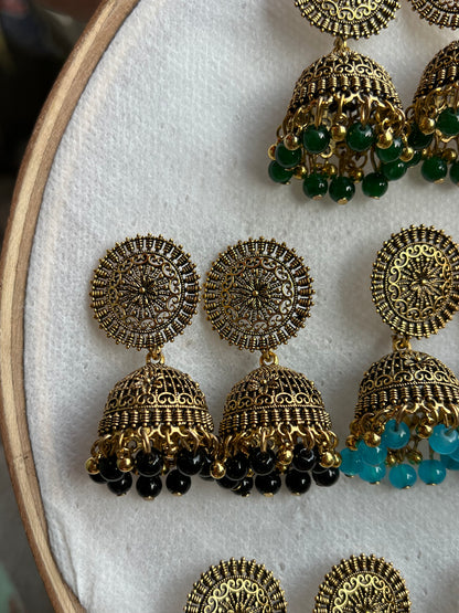 Round Golden Jhumki