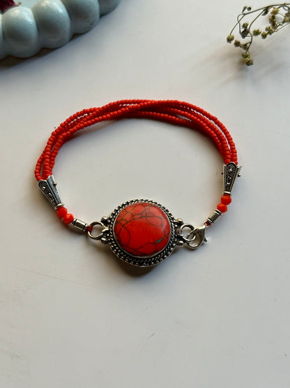 Round Afghan Beaded Bracelet