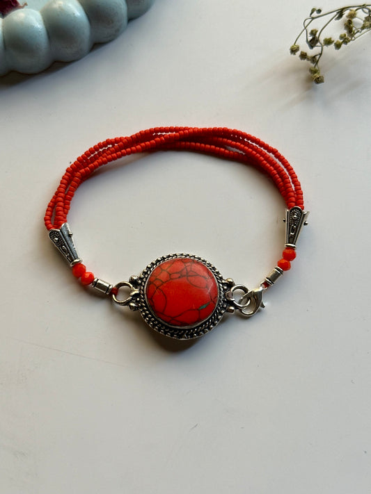 Round Afghan Beaded Bracelet
