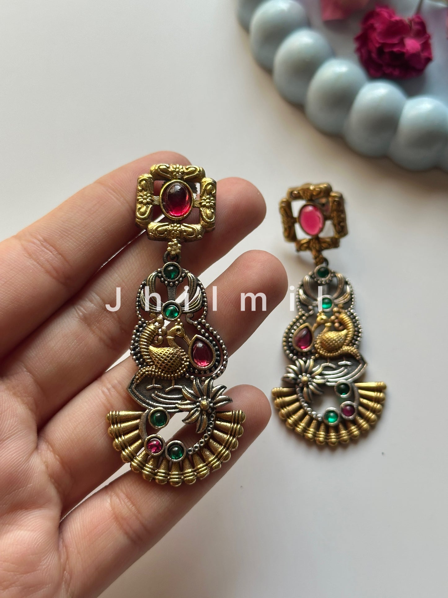 Zarish Dual Tone Earrings