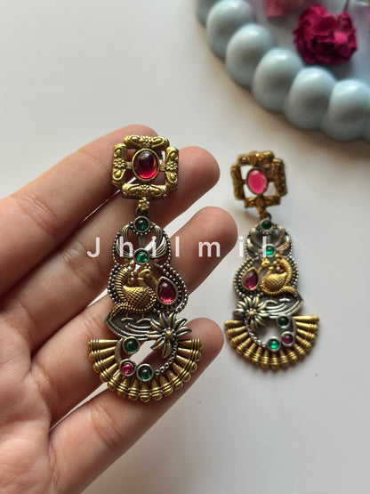 Zarish Dual Tone Earrings