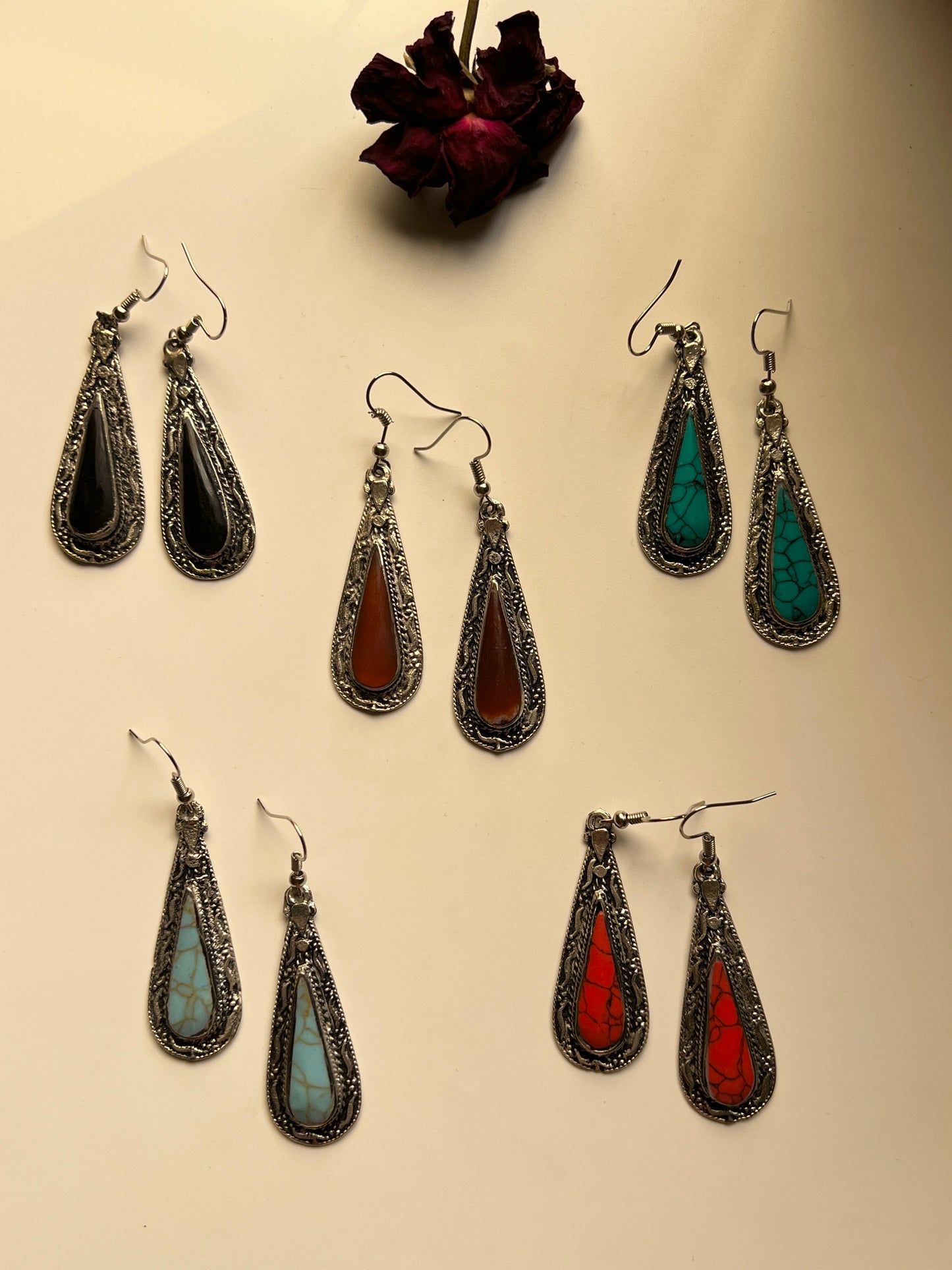 Tear drop Afghan Hook Earrings
