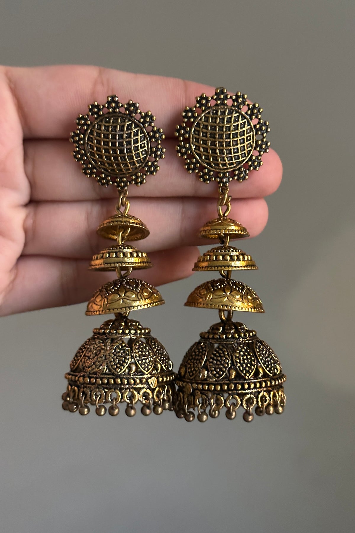 Three tier Jhumki