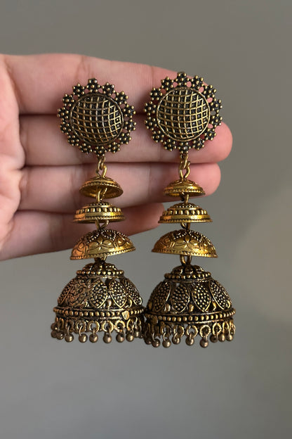Three tier Jhumki