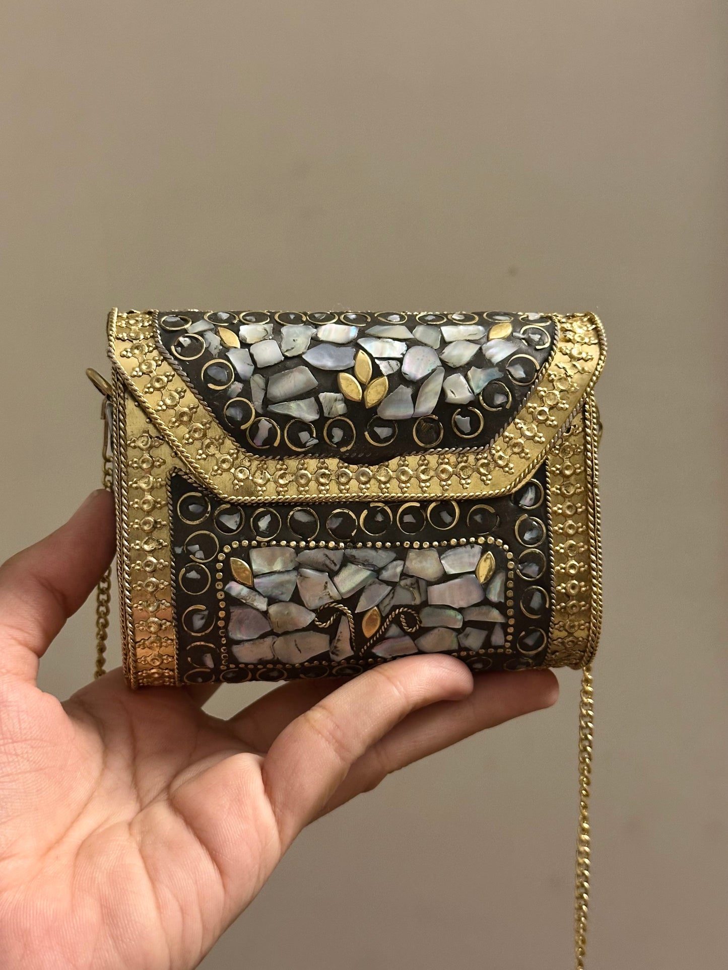 Small Square Metal Clutch