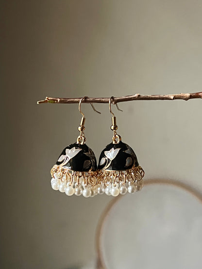 Black pearl jhumki