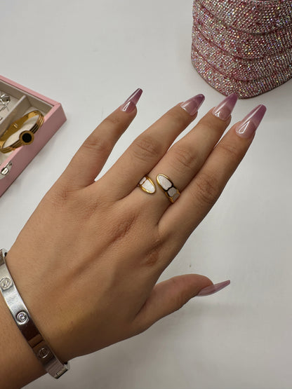 White Snake Ring