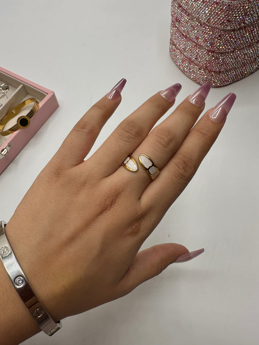 White Snake Ring