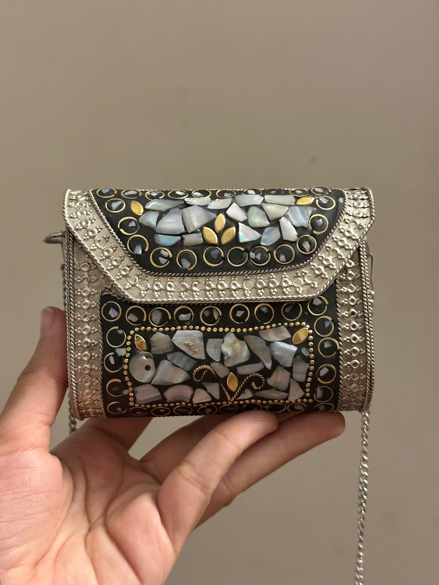 Small Square Metal Clutch