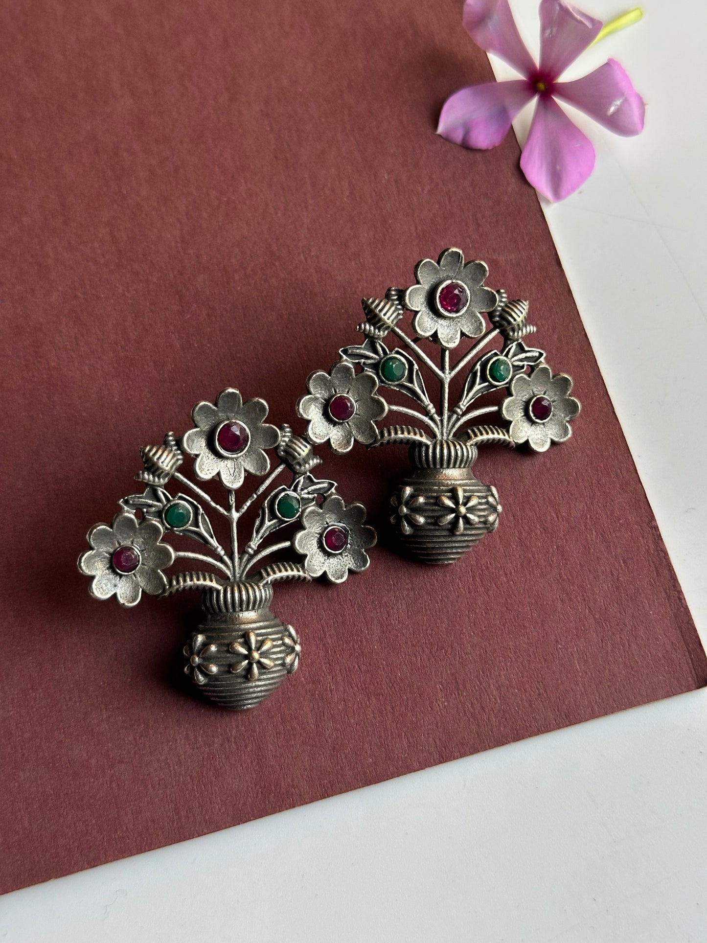 Cute Flower pot earrings