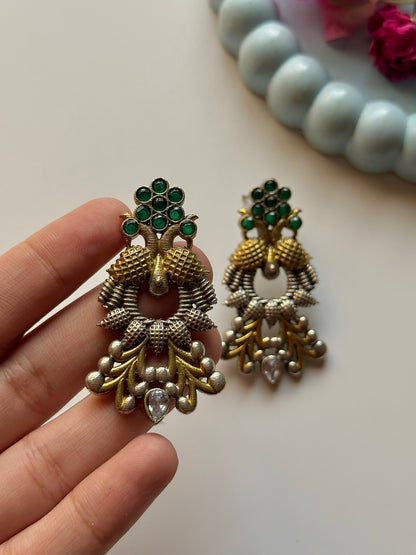 Peacock Dual Tone Studs