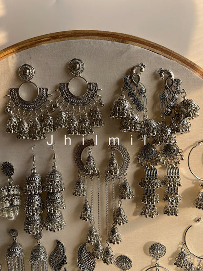 New Silver Ethnic Jhumkas
