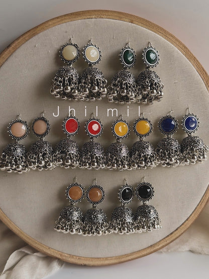 Silver Zaira Jhumki