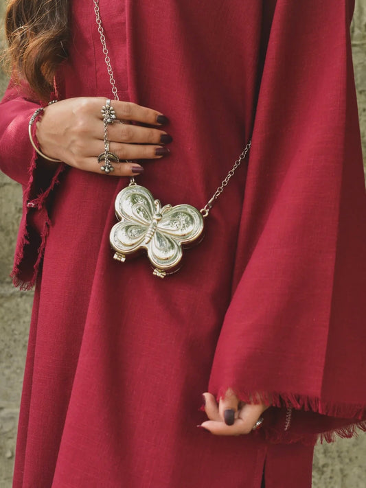 Mini Butterfly Metal Clutch