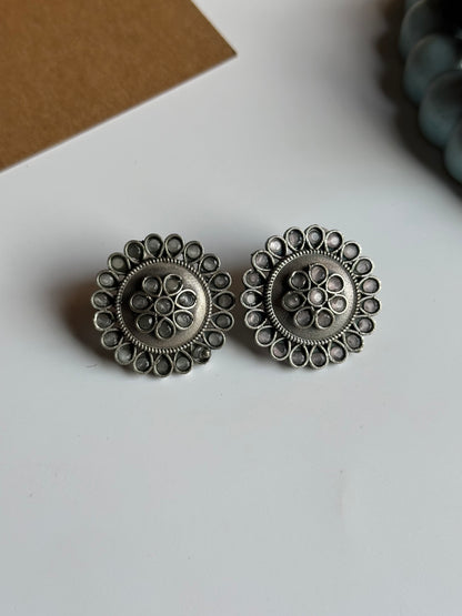 Round Floral Stud