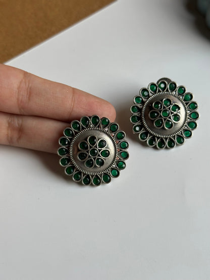 Round Floral Stud