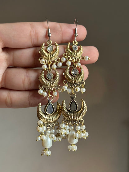 Teen Chand Earrings