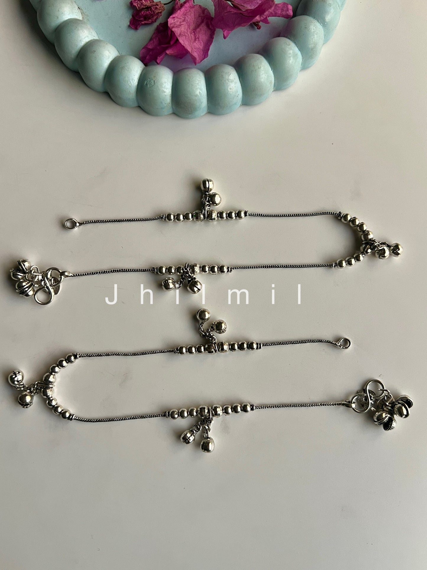 Minimal beaded Ghungroo Pazaib