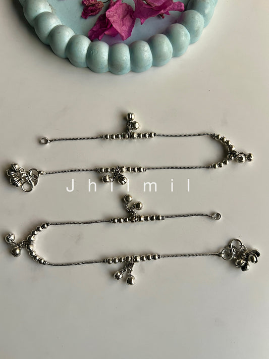 Minimal beaded Ghungroo Pazaib