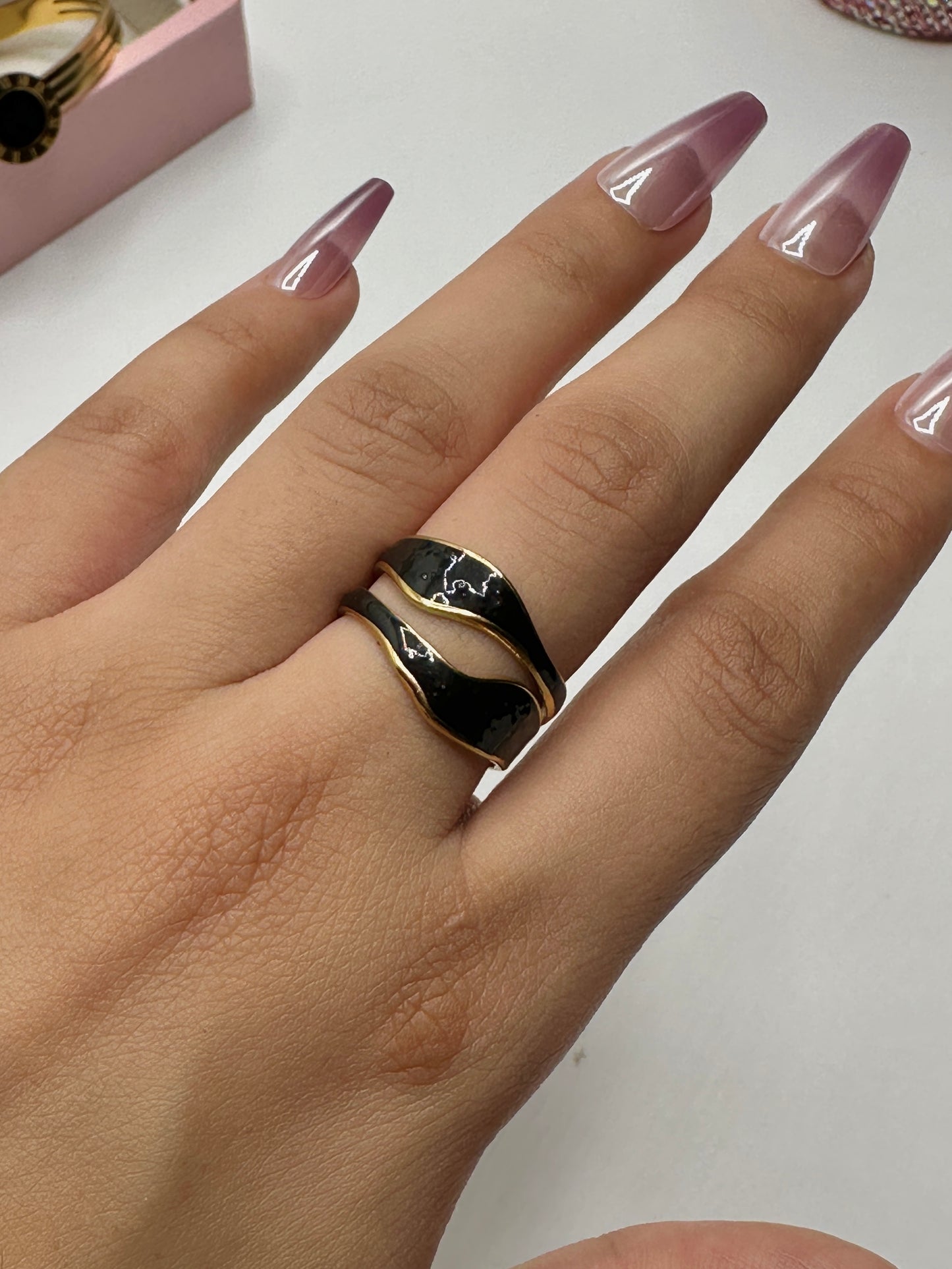 Black Wave Ring